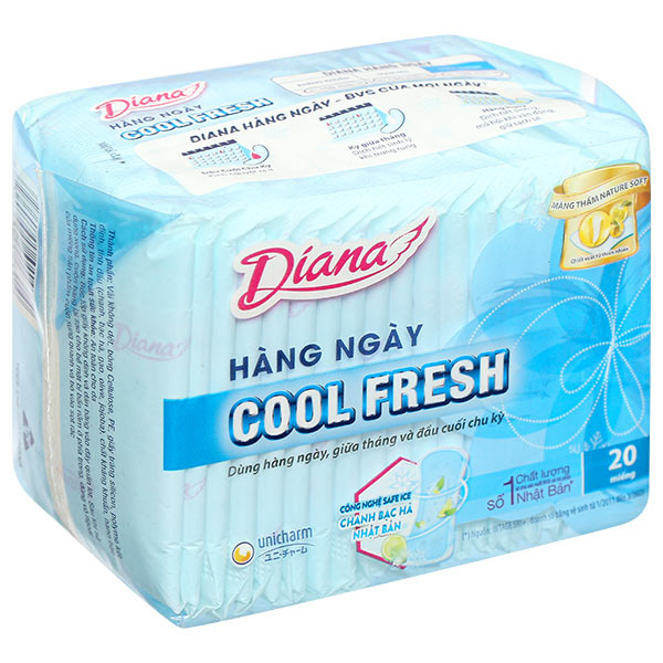 Băng vệ sinh hàng ngày Diana Cool Fresh siêu mát